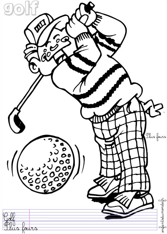 dessin a colorier golf 3