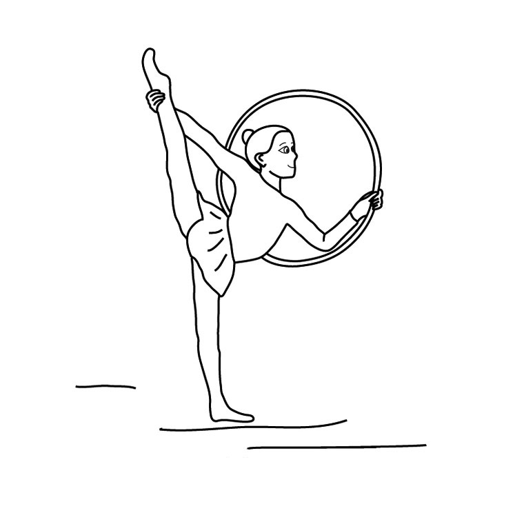 dessin gymnastique barre
