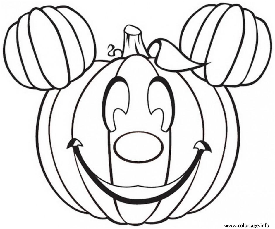 citrouille halloween disney mickey coloriage dessin