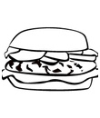 coloriage a imprimer hamburger