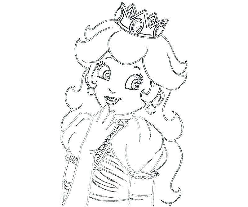 princesse peach coloriage 2