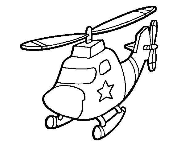 helicoptere avec une etoile