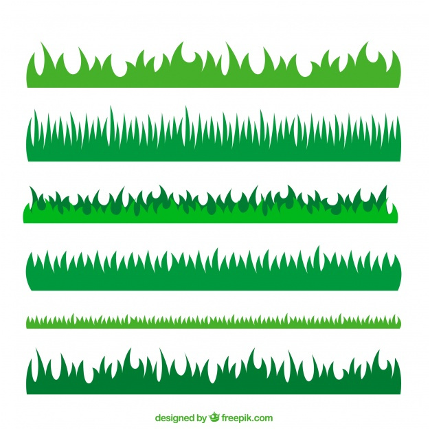 paquet de six bordures d 39 herbe verte avec une variete de dessins