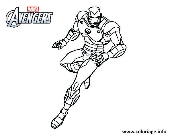 iron man avengers coloriage