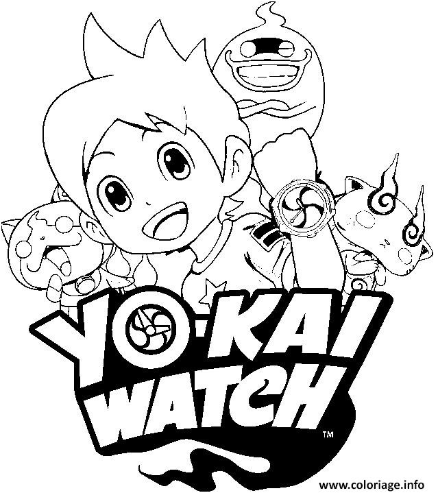 yo kai watch 3 logo coloriage