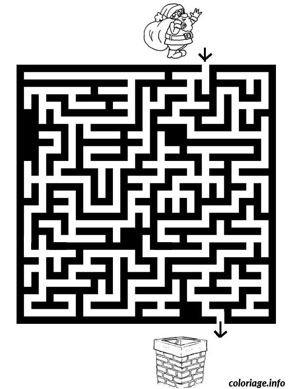 labyrinthe noel 8 coloriage 1873