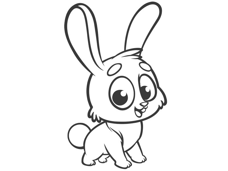 coloriage a imprimer un petit lapin