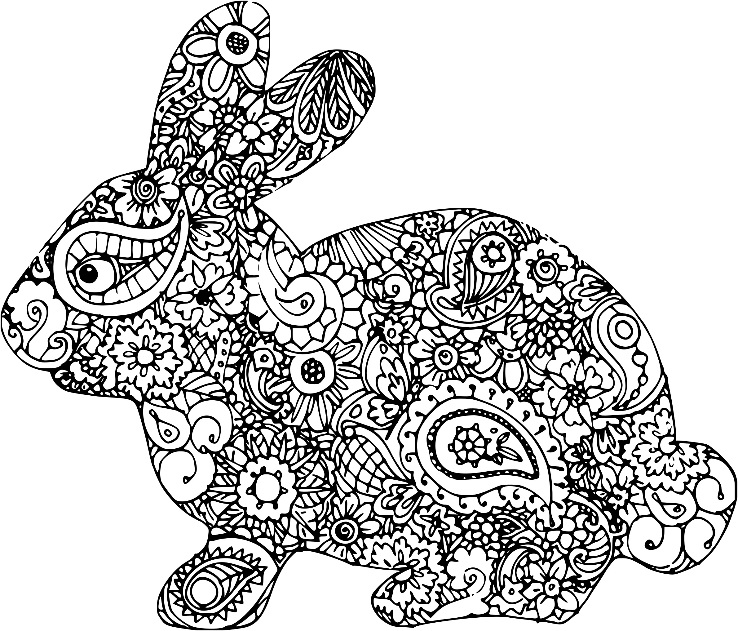 tendances 25 coloriage a imprimer mandala lapin