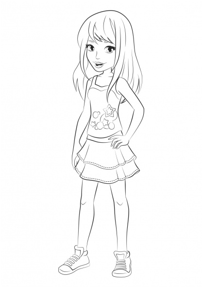 best lego friends stephanie coloring pages 4205