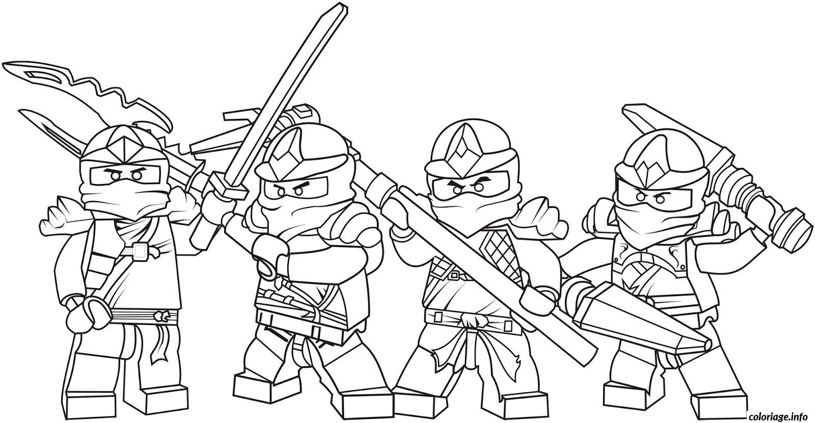 lego ninjago team coloriage 9651