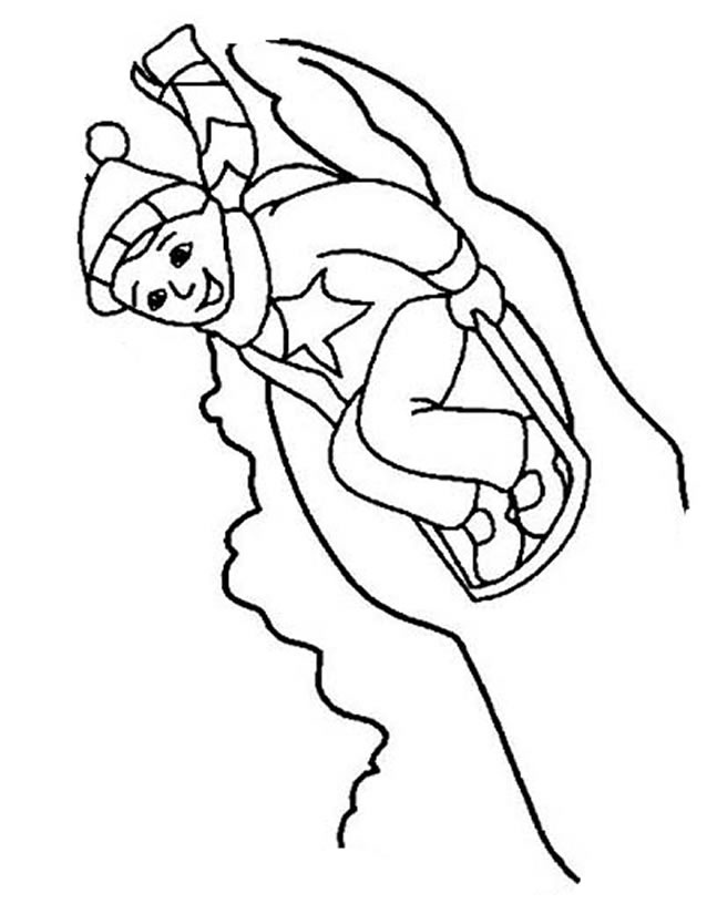 coloriage luge