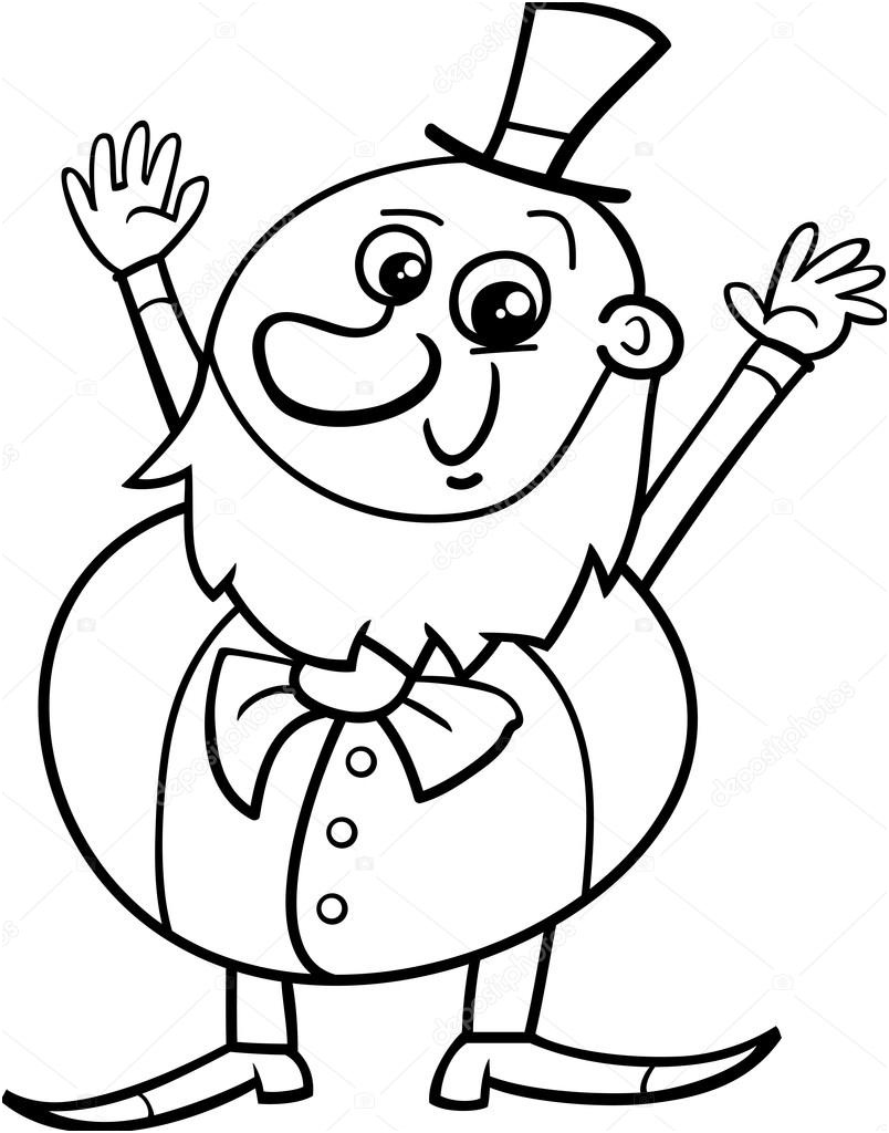 stock illustration leprechaun coloring page