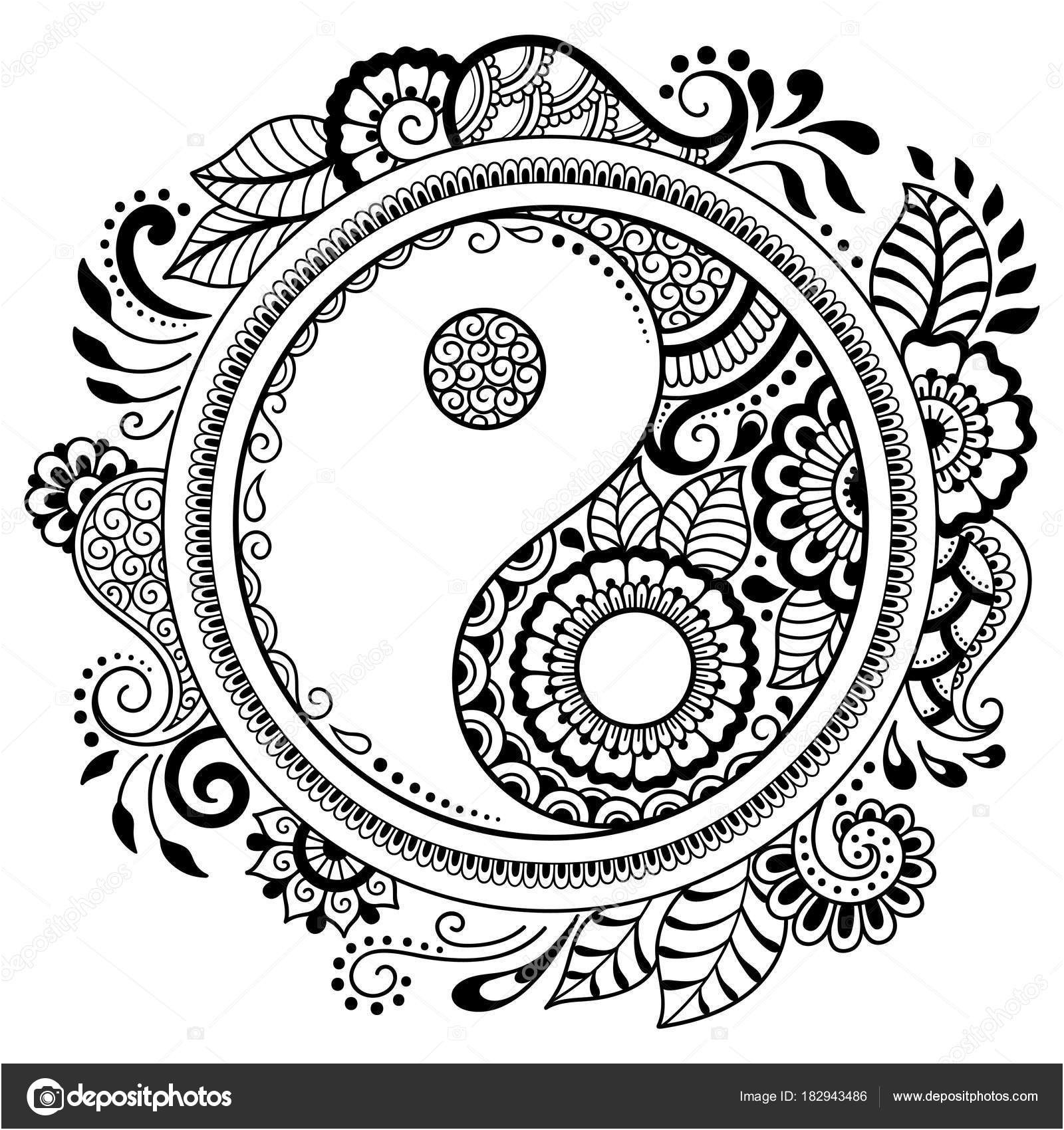 coloriage mandala ours elegant mandala yin yang coloriage a co