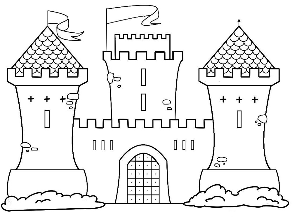 castelli 3 disegni per bambini da colorare