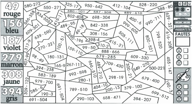coloriage magique cm2 multiplication a imprimer