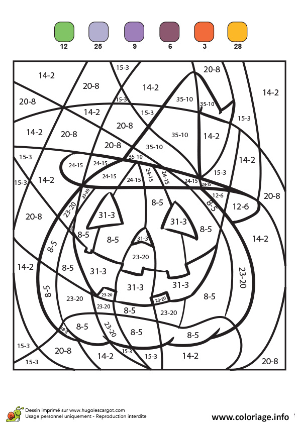 magique ce2 ce1 soustraction 44 coloriage