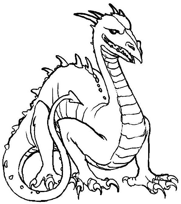 coloriage dragon magique