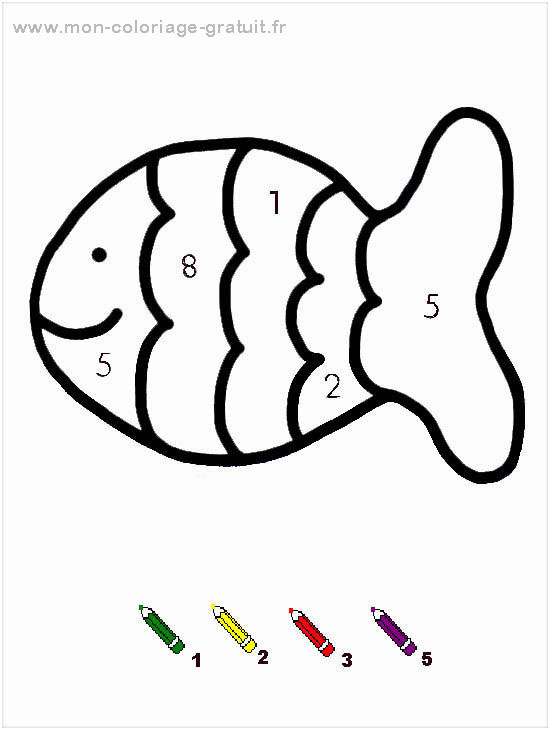 coloriage magique poisson