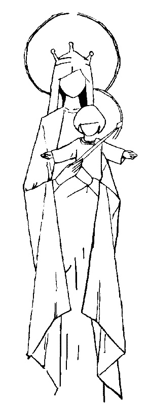 dessin de la vierge marie og91