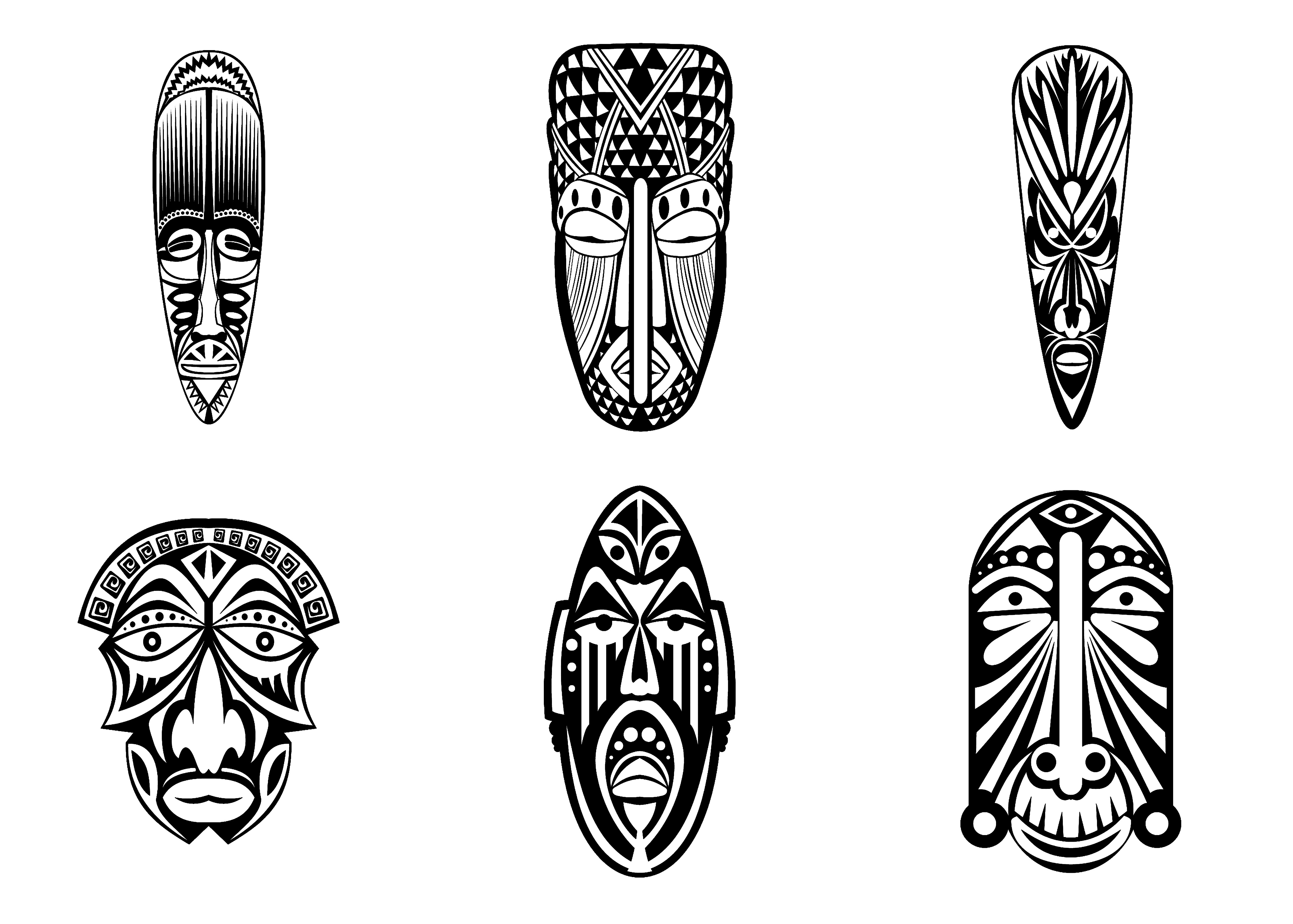populaire masque africain dessin fi56tml