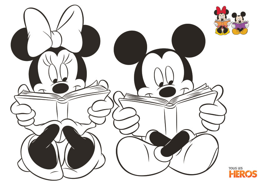 coloriages mickey et minnie