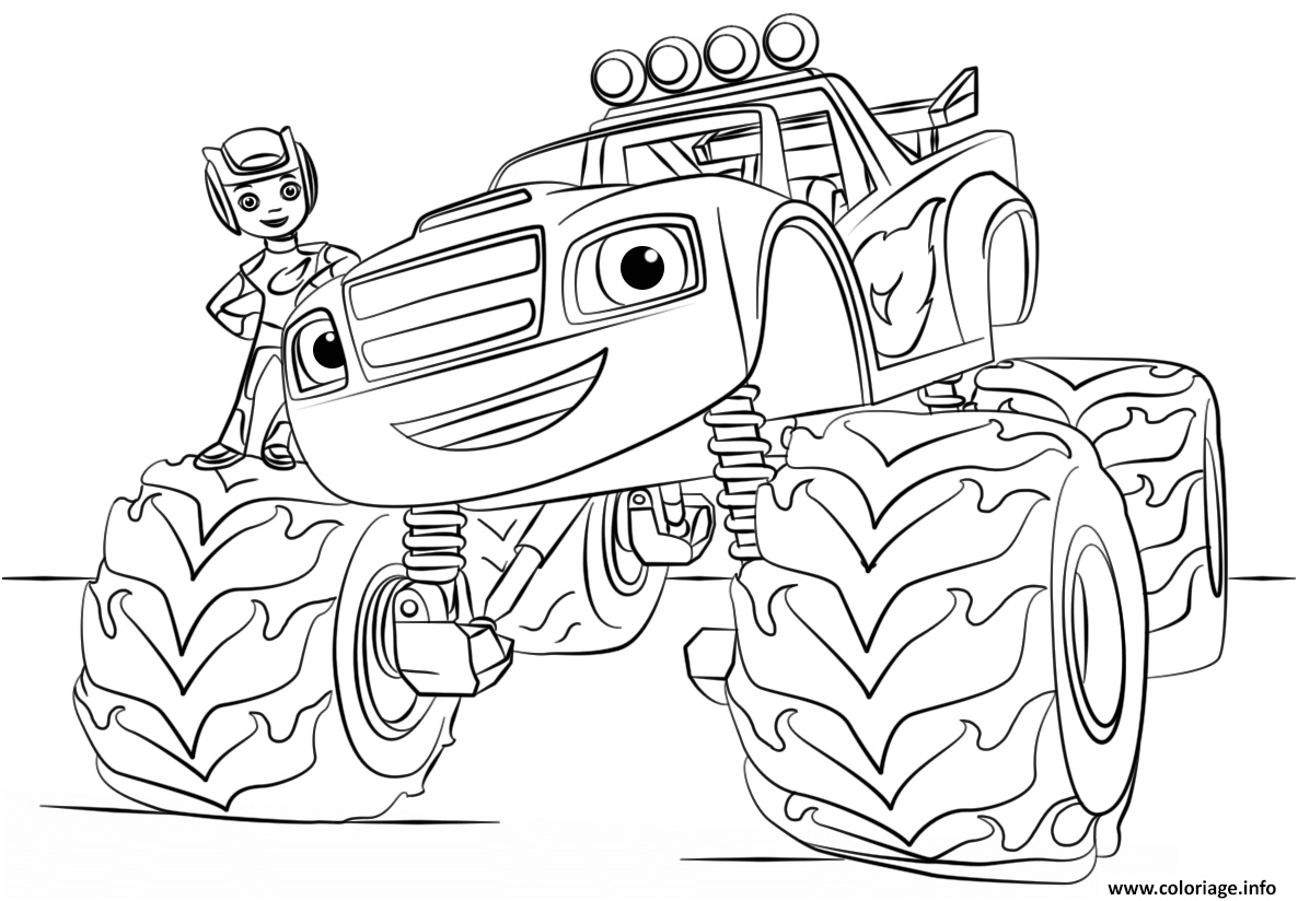 blaze monster truck coloriage dessin