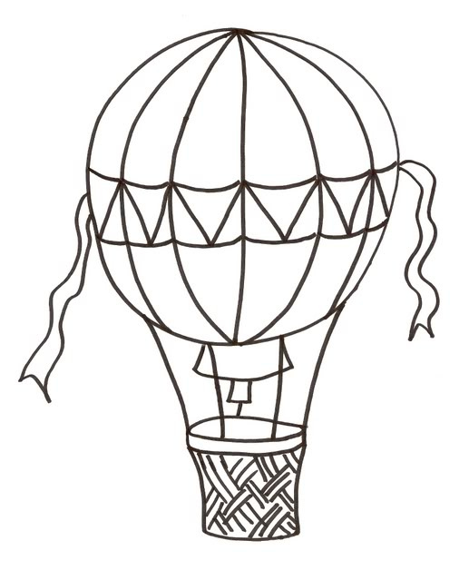 dessin montgolfiere a imprimer