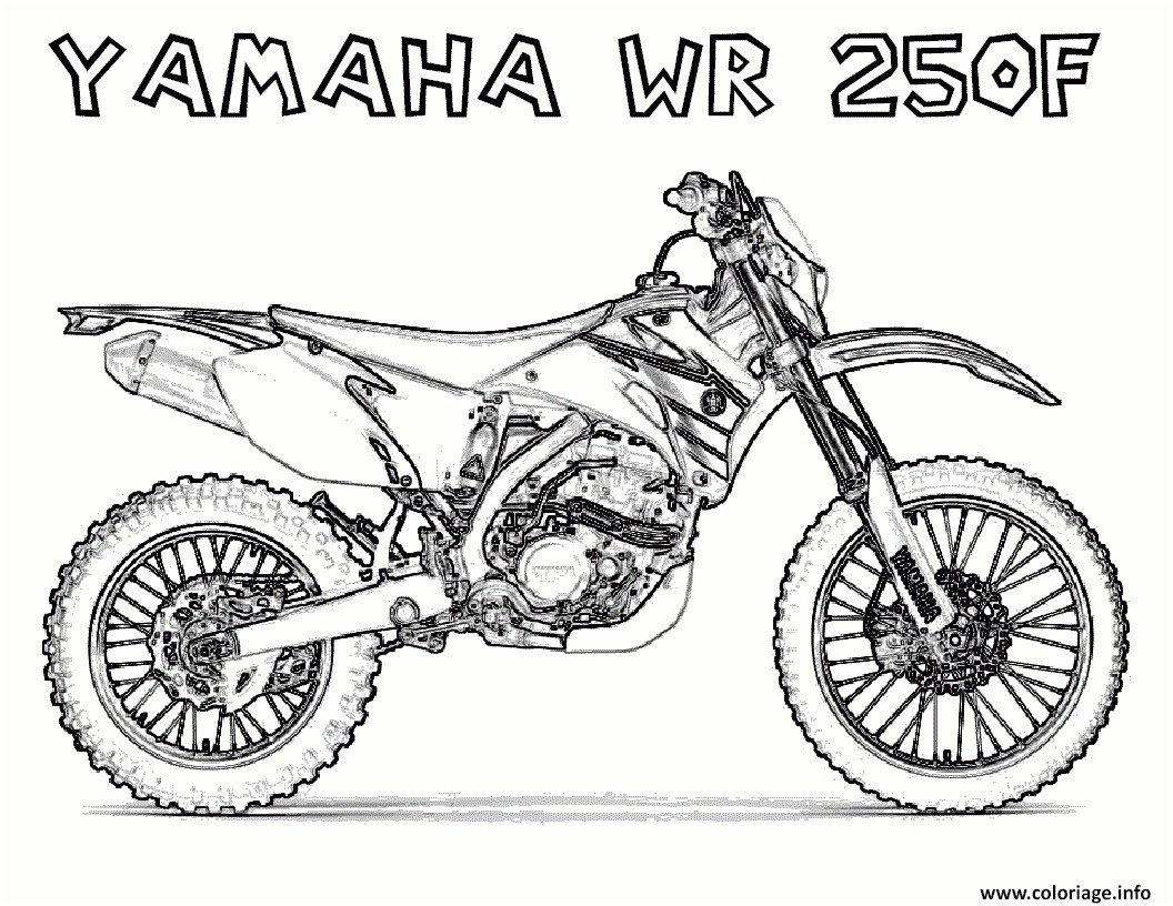 dessin motocross coloriage