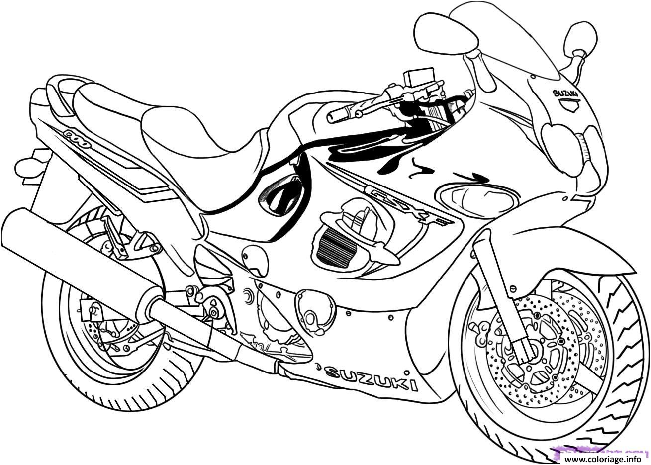 moto de course 5 coloriage