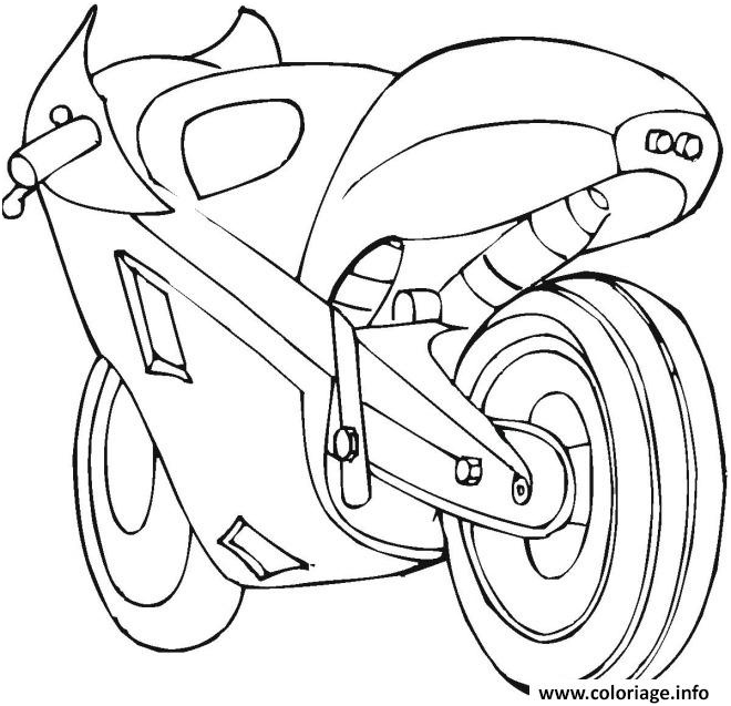 moto de course 21 coloriage
