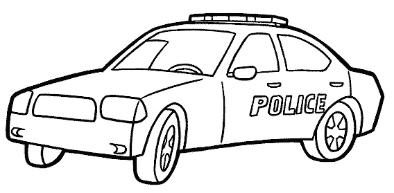 dessin voiture de police a imprimer