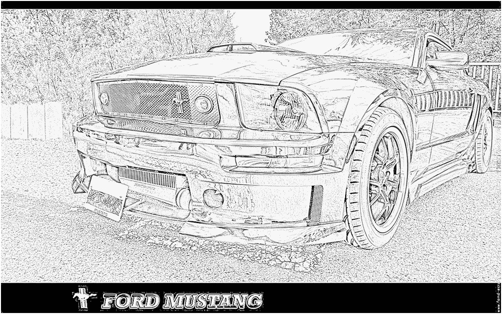 coloriage ford mustang gtbis voiture ford
