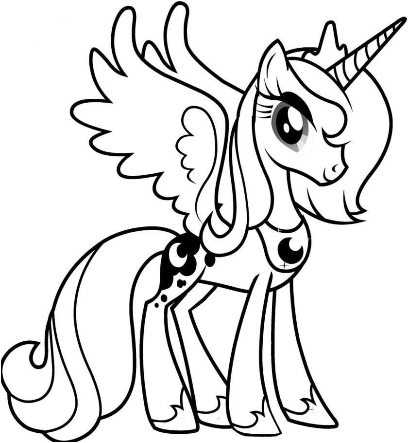 princess luna my little pony coloring pages