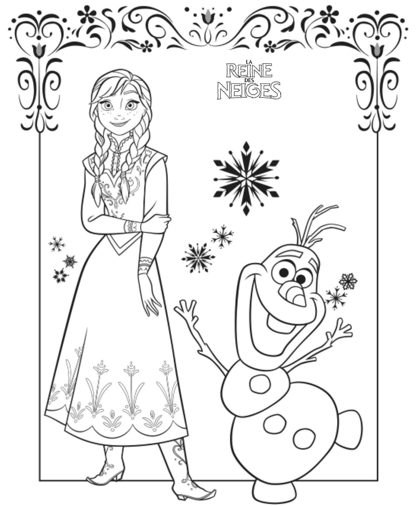 dessin a colorier gratuit bonhomme de neige