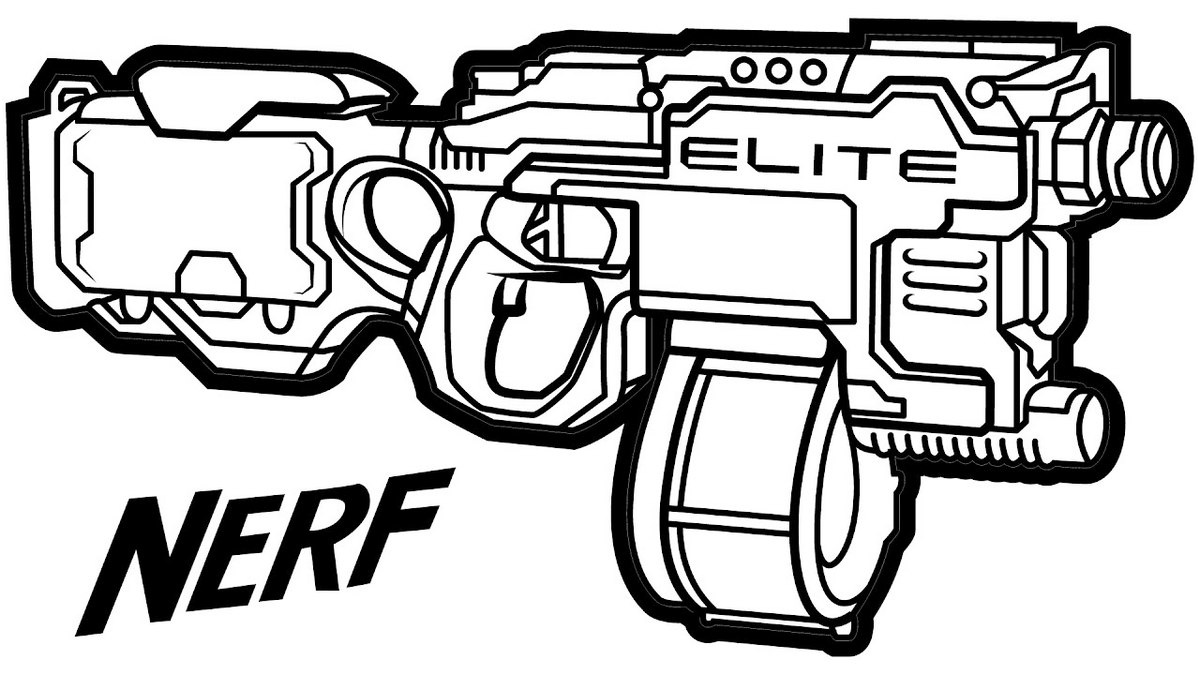 nerf gun coloring pages