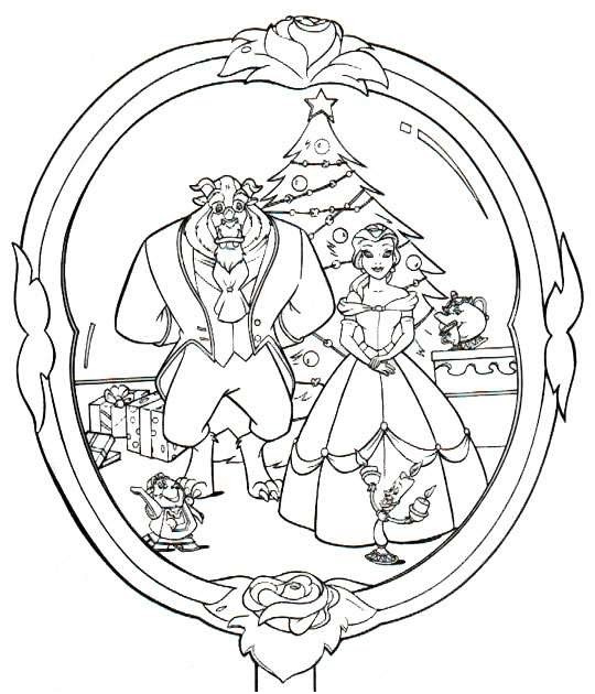 christmas coloring page beauty and