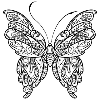 dessins de coloriage papillon pour adulte