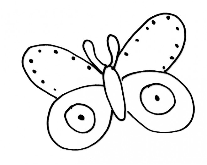 papillon maternelle au crayon