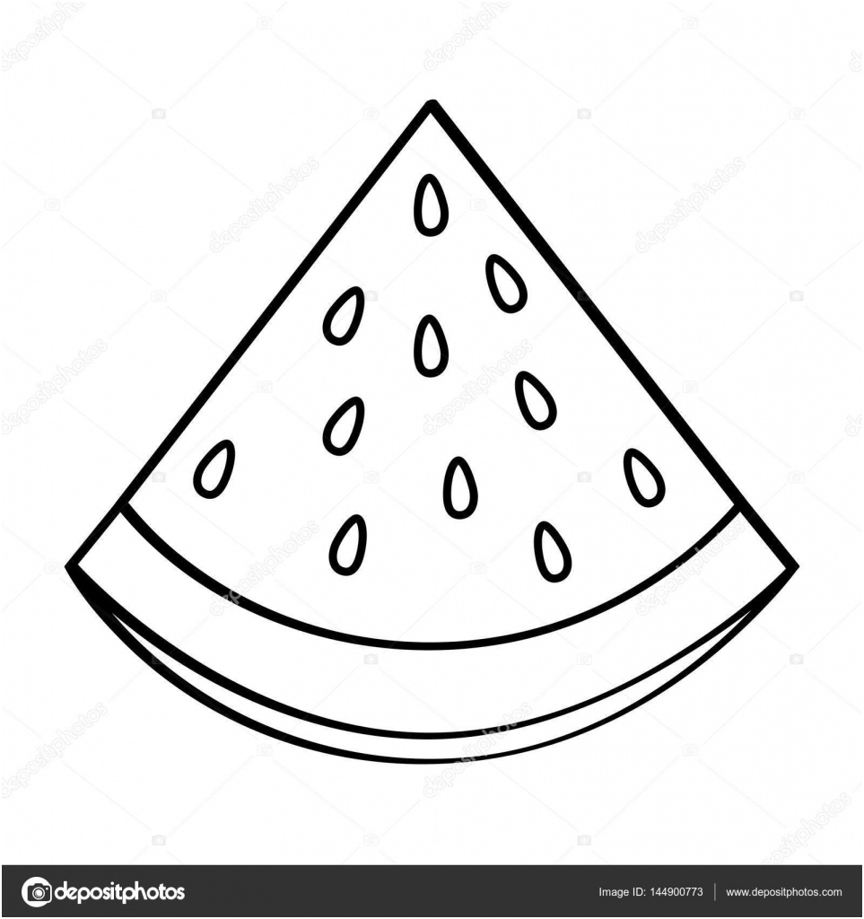 stock illustration watermelon fresh fruit drawing icon