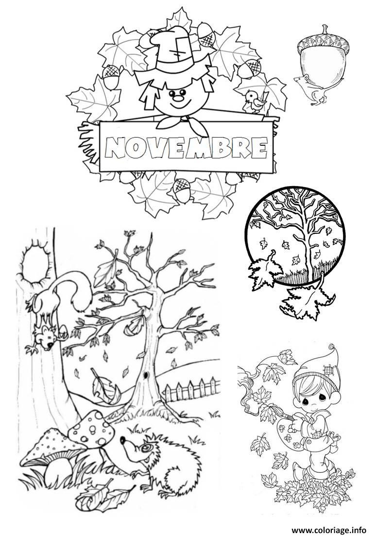 paysage arbre feuille automne 13 coloriage de novembre