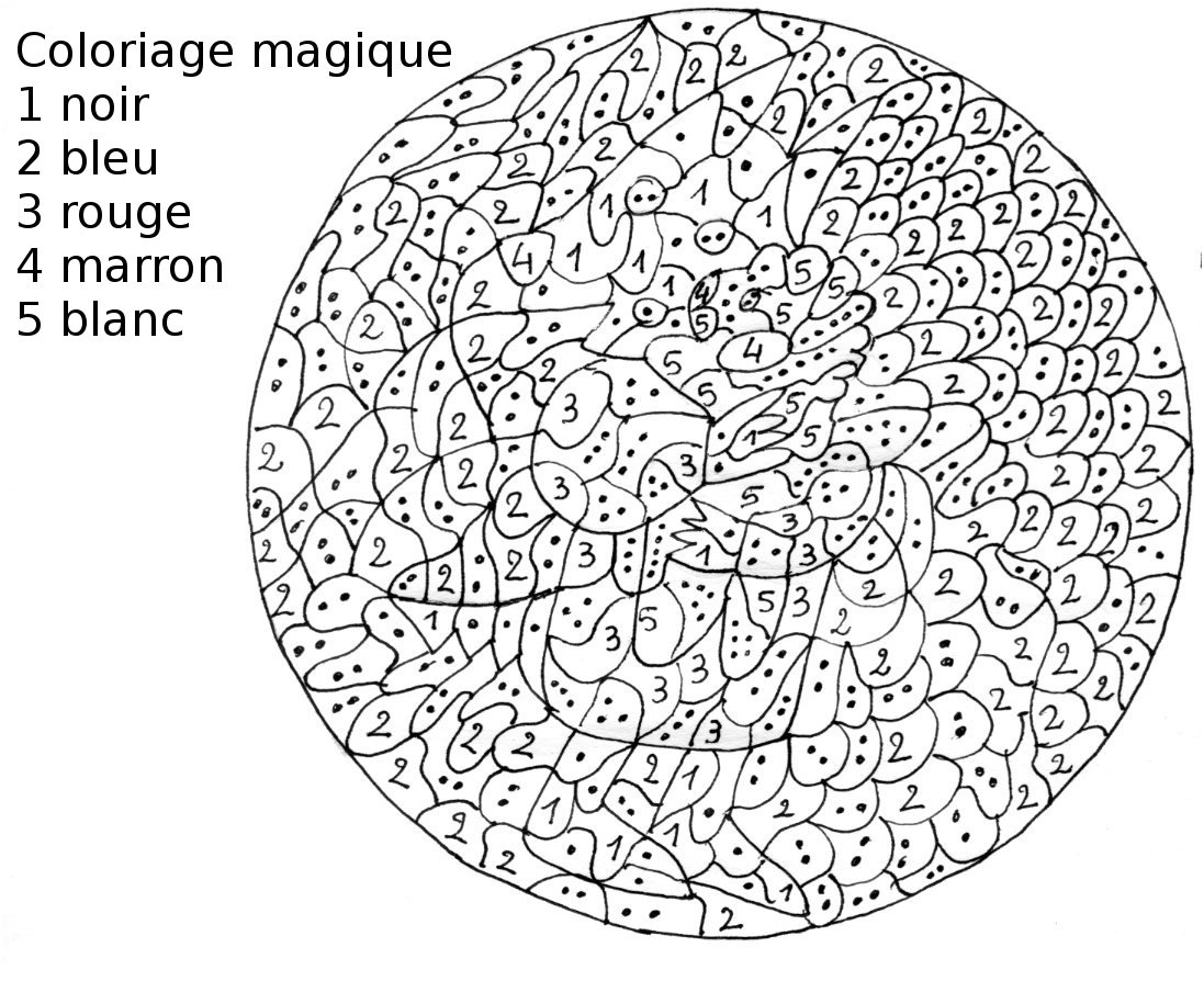 coloriage magique difficile