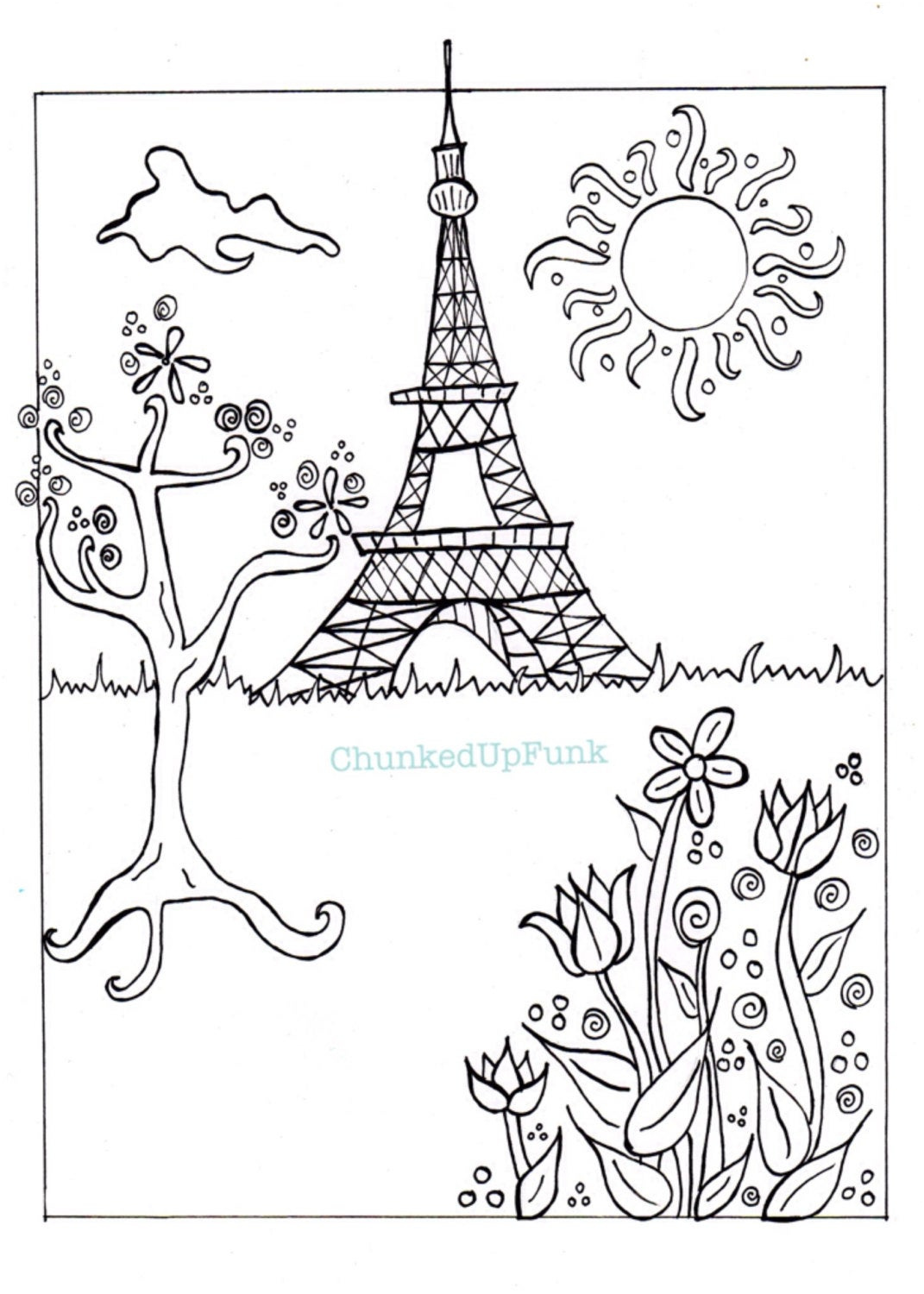 paris illustration pdf coloriage paris