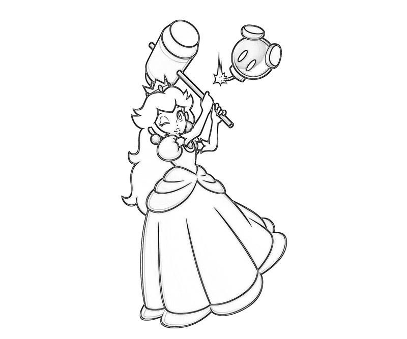 coloring pages of princess peach and daisy