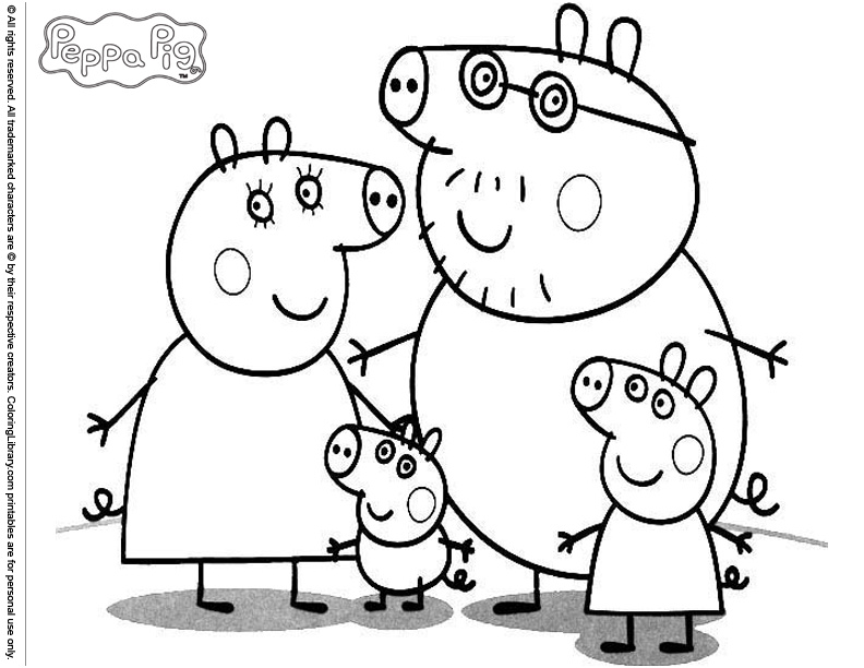 peppa pig coloring pages sketch templates