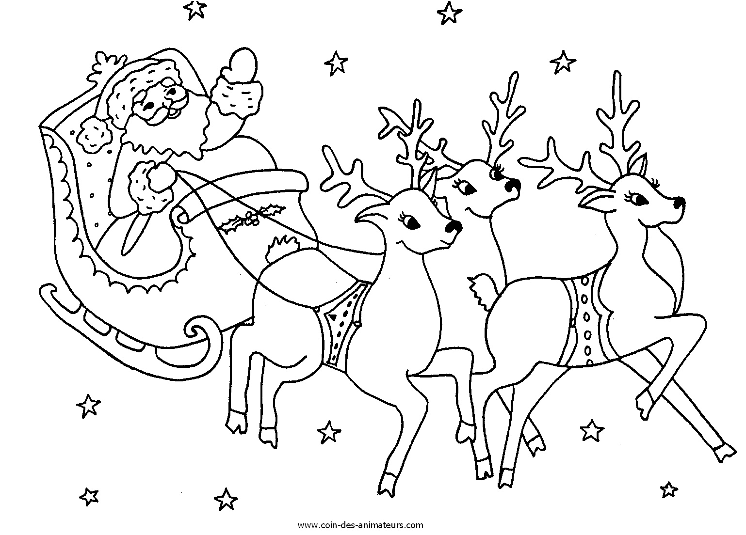 coloriages pere noel