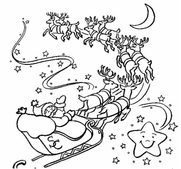 coloriage traineau du pere noel