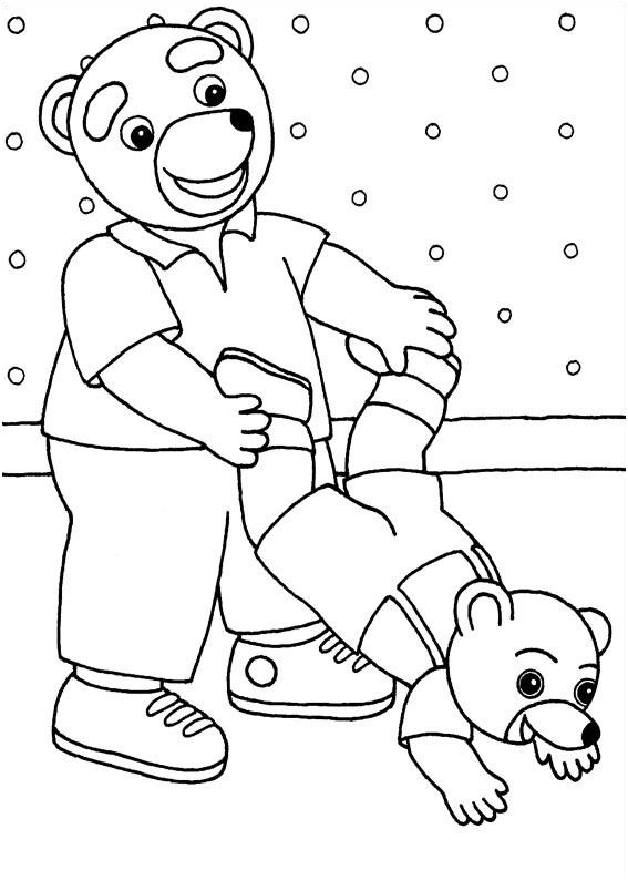 coloriage petit ours brun fait des acrobaties avec son papa