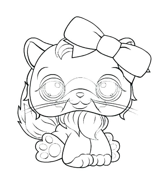 coloriage de petshop chat