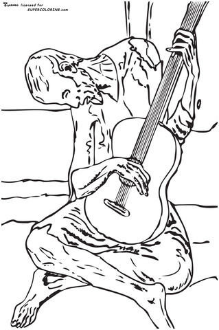 blaue gitarre von pablo picasso