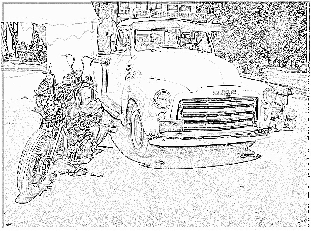 coloriage pickup voiture pick up